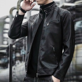 Áo khoác da nam lót dù cá tính