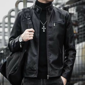 Áo khoác da nam lót dù cá tính