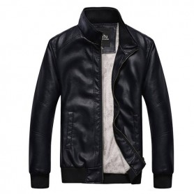 Áo khoác da nam lót lông AKN88