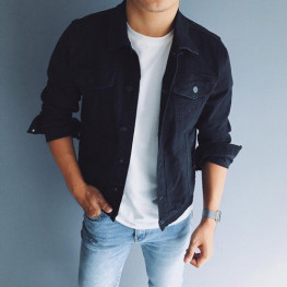 Áo khoác jeans nam cao cấp KRAKN155