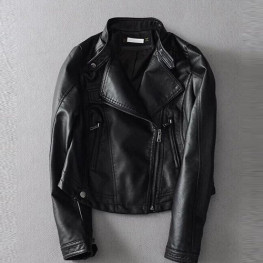 Áo khoác da nữ cổ bẻ style Hàn Quốc KRNU17